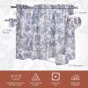 image:imageMaison d Hermine Kitchen Curtain Set for Windows 100 Cotton Set of Kitchen Curtain Valance for Home 2 Tier 28X36 and 1 Valance 56X18 Caf Gifts for Mothers Day Magnolia Mornings001  the Miller  Denim