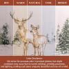 image:imageMaison d Hermine Kitchen Curtain Set for Windows 100 Cotton Set of Kitchen Curtain Valance for Home 2 Tier 28X36 and 1 Valance 56X18 Caf Gifts for Mothers Day Magnolia Mornings060  Deer in the Woods