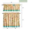 image:imageMaison d Hermine Kitchen Curtain Set for Windows 100 Cotton Set of Kitchen Curtain Valance for Home 2 Tier 28X36 and 1 Valance 56X18 Caf Gifts for Mothers Day Magnolia Mornings036  Luxury Loft  Peach
