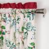 image:imageMaison d Hermine Kitchen Curtain Set for Windows 100 Cotton Set of Kitchen Curtain Valance for Home 2 Tier 28X36 and 1 Valance 56X18 Caf Gifts for Mothers Day Magnolia Mornings055  Holly Time