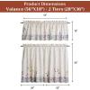 image:imageMaison d Hermine Kitchen Curtain Set for Windows 100 Cotton Set of Kitchen Curtain Valance for Home 2 Tier 28X36 and 1 Valance 56X18 Caf Gifts for Mothers Day Magnolia Mornings013  Faience