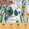 image:imageMaison d Hermine Kitchen Curtain Set for Windows 100 Cotton Set of Kitchen Curtain Valance for Home 2 Tier 28X36 and 1 Valance 56X18 Caf Gifts for Mothers Day Magnolia Mornings010  Fleurs De Mai