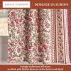 image:imageMaison d Hermine Kitchen Curtain Set for Windows 100 Cotton Set of Kitchen Curtain Valance for Home 2 Tier 28X36 and 1 Valance 56X18 Caf Gifts for Mothers Day Magnolia Mornings027  Reveillon Au Jardin