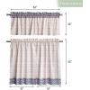 image:imageMaison d Hermine Kitchen Curtain Set for Windows 100 Cotton Set of Kitchen Curtain Valance for Home 2 Tier 28X36 and 1 Valance 56X18 Caf Gifts for Mothers Day Magnolia Mornings034  Fair Isle