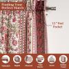image:imageMaison d Hermine Kitchen Curtain Set for Windows 100 Cotton Set of Kitchen Curtain Valance for Home 2 Tier 28X36 and 1 Valance 56X18 Caf Gifts for Mothers Day Magnolia Mornings027  Reveillon Au Jardin
