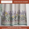 image:imageMaison d Hermine Kitchen Curtain Set for Windows 100 Cotton Set of Kitchen Curtain Valance for Home 2 Tier 28X36 and 1 Valance 56X18 Caf Gifts for Mothers Day Magnolia Mornings029  Fanny Lavender