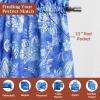 image:imageMaison d Hermine Kitchen Curtain Set for Windows 100 Cotton Set of Kitchen Curtain Valance for Home 2 Tier 28X36 and 1 Valance 56X18 Caf Gifts for Mothers Day Magnolia Mornings080  Indigo Love