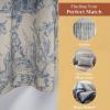 image:imageMaison d Hermine Kitchen Curtain Set for Windows 100 Cotton Set of Kitchen Curtain Valance for Home 2 Tier 28X36 and 1 Valance 56X18 Caf Gifts for Mothers Day Magnolia Mornings003  the Miller  Blue