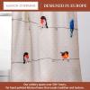 image:imageMaison d Hermine Kitchen Curtain Set for Windows 100 Cotton Set of Kitchen Curtain Valance for Home 2 Tier 28X36 and 1 Valance 56X18 Caf Gifts for Mothers Day Magnolia Mornings017  Birdies on Wire