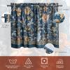 image:imageMaison d Hermine Kitchen Curtain Set for Windows 100 Cotton Set of Kitchen Curtain Valance for Home 2 Tier 28X36 and 1 Valance 56X18 Caf Gifts for Mothers Day Magnolia Mornings033  Luxury Loft  Dark Teal