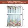 image:imageMaison d Hermine Kitchen Curtain Set for Windows 100 Cotton Set of Kitchen Curtain Valance for Home 2 Tier 28X36 and 1 Valance 56X18 Caf Gifts for Mothers Day Magnolia Mornings030  Jardin Dete  Mint