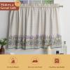 image:imageMaison d Hermine Kitchen Curtain Set for Windows 100 Cotton Set of Kitchen Curtain Valance for Home 2 Tier 28X36 and 1 Valance 56X18 Caf Gifts for Mothers Day Magnolia Mornings029  Fanny Lavender