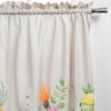 image:imageMaison d Hermine Kitchen Curtain Set for Windows 100 Cotton Set of Kitchen Curtain Valance for Home 2 Tier 28X36 and 1 Valance 56X18 Caf Gifts for Mothers Day Magnolia Mornings041  Jardin Dete  Fog