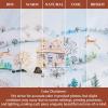 image:imageMaison d Hermine Kitchen Curtain Set for Windows 100 Cotton Set of Kitchen Curtain Valance for Home 2 Tier 28X36 and 1 Valance 56X18 Caf Gifts for Mothers Day Magnolia Mornings079  Snowy World