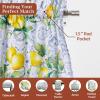 image:imageMaison d Hermine Kitchen Curtain Set for Windows 100 Cotton Set of Kitchen Curtain Valance for Home 2 Tier 28X36 and 1 Valance 56X18 Caf Gifts for Mothers Day Magnolia Mornings051  Citrus