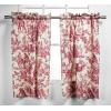 image:imageMaison d Hermine Kitchen Curtain Set for Windows 100 Cotton Set of Kitchen Curtain Valance for Home 2 Tier 28X36 and 1 Valance 56X18 Caf Gifts for Mothers Day Magnolia Mornings004  the Miller  Red
