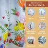image:imageMaison d Hermine Kitchen Curtain Set for Windows 100 Cotton Set of Kitchen Curtain Valance for Home 2 Tier 28X36 and 1 Valance 56X18 Caf Gifts for Mothers Day Magnolia Mornings030  Jardin Dete  Mint