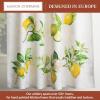 image:imageMaison d Hermine Kitchen Curtain Set for Windows 100 Cotton Set of Kitchen Curtain Valance for Home 2 Tier 28X36 and 1 Valance 56X18 Caf Gifts for Mothers Day Magnolia Mornings022  Limoncello