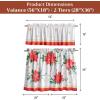 image:imageMaison d Hermine Kitchen Curtain Set for Windows 100 Cotton Set of Kitchen Curtain Valance for Home 2 Tier 28X36 and 1 Valance 56X18 Caf Gifts for Mothers Day Magnolia Mornings057  Poinsettia Christmas
