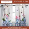 image:imageMaison d Hermine Kitchen Curtain Set for Windows 100 Cotton Set of Kitchen Curtain Valance for Home 2 Tier 28X36 and 1 Valance 56X18 Caf Gifts for Mothers Day Magnolia Mornings035  Canton