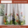 image:imageMaison d Hermine Kitchen Curtain Set for Windows 100 Cotton Set of Kitchen Curtain Valance for Home 2 Tier 28X36 and 1 Valance 56X18 Caf Gifts for Mothers Day Magnolia Mornings040  Basse Cour