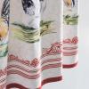 image:imageMaison d Hermine Kitchen Curtain Set for Windows 100 Cotton Set of Kitchen Curtain Valance for Home 2 Tier 28X36 and 1 Valance 56X18 Caf Gifts for Mothers Day Magnolia Mornings009  Campagne