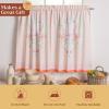 image:imageMaison d Hermine Kitchen Curtain Set for Windows 100 Cotton Set of Kitchen Curtain Valance for Home 2 Tier 28X36 and 1 Valance 56X18 Caf Gifts for Mothers Day Magnolia Mornings016  Bunny Party