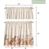image:imageMaison d Hermine Kitchen Curtain Set for Windows 100 Cotton Set of Kitchen Curtain Valance for Home 2 Tier 28X36 and 1 Valance 56X18 Caf Gifts for Mothers Day Magnolia Mornings050  Recolte