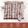 image:imageMaison d Hermine Kitchen Curtain Set for Windows 100 Cotton Set of Kitchen Curtain Valance for Home 2 Tier 28X36 and 1 Valance 56X18 Caf Gifts for Mothers Day Magnolia Mornings069  Holy Jouy  Brown