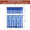 image:imageMaison d Hermine Kitchen Curtain Set for Windows 100 Cotton Set of Kitchen Curtain Valance for Home 2 Tier 28X36 and 1 Valance 56X18 Caf Gifts for Mothers Day Magnolia Mornings080  Indigo Love