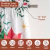 image:imageMaison d Hermine Kitchen Curtain Set for Windows 100 Cotton Set of Kitchen Curtain Valance for Home 2 Tier 28X36 and 1 Valance 56X18 Caf Gifts for Mothers Day Magnolia Mornings057  Poinsettia Christmas