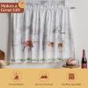 image:imageMaison d Hermine Kitchen Curtain Set for Windows 100 Cotton Set of Kitchen Curtain Valance for Home 2 Tier 28X36 and 1 Valance 56X18 Caf Gifts for Mothers Day Magnolia Mornings067  Christmas Tradition