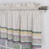 image:imageMaison d Hermine Kitchen Curtain Set for Windows 100 Cotton Set of Kitchen Curtain Valance for Home 2 Tier 28X36 and 1 Valance 56X18 Caf Gifts for Mothers Day Magnolia Mornings029  Fanny Lavender