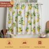 image:imageMaison d Hermine Kitchen Curtain Set for Windows 100 Cotton Set of Kitchen Curtain Valance for Home 2 Tier 28X36 and 1 Valance 56X18 Caf Gifts for Mothers Day Magnolia Mornings022  Limoncello