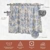 image:imageMaison d Hermine Kitchen Curtain Set for Windows 100 Cotton Set of Kitchen Curtain Valance for Home 2 Tier 28X36 and 1 Valance 56X18 Caf Gifts for Mothers Day Magnolia Mornings003  the Miller  Blue