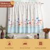 image:imageMaison d Hermine Kitchen Curtain Set for Windows 100 Cotton Set of Kitchen Curtain Valance for Home 2 Tier 28X36 and 1 Valance 56X18 Caf Gifts for Mothers Day Magnolia Mornings071  Flower in the Field