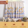 image:imageMaison d Hermine Kitchen Curtain Set for Windows 100 Cotton Set of Kitchen Curtain Valance for Home 2 Tier 28X36 and 1 Valance 56X18 Caf Gifts for Mothers Day Magnolia Mornings007  Girassol