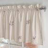 image:imageMaison d Hermine Kitchen Curtain Set for Windows 100 Cotton Set of Kitchen Curtain Valance for Home 2 Tier 28X36 and 1 Valance 56X18 Caf Gifts for Mothers Day Magnolia Mornings050  Recolte