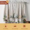 image:imageMaison d Hermine Kitchen Curtain Set for Windows 100 Cotton Set of Kitchen Curtain Valance for Home 2 Tier 28X36 and 1 Valance 56X18 Caf Gifts for Mothers Day Magnolia Mornings060  Deer in the Woods