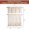 image:imageMaison d Hermine Kitchen Curtain Set for Windows 100 Cotton Set of Kitchen Curtain Valance for Home 2 Tier 28X36 and 1 Valance 56X18 Caf Gifts for Mothers Day Magnolia Mornings012  Botanical Fresh