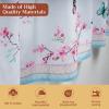 image:imageMaison d Hermine Kitchen Curtain Set for Windows 100 Cotton Set of Kitchen Curtain Valance for Home 2 Tier 28X36 and 1 Valance 56X18 Caf Gifts for Mothers Day Magnolia Mornings054  Blossoms in Spring