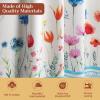 image:imageMaison d Hermine Kitchen Curtain Set for Windows 100 Cotton Set of Kitchen Curtain Valance for Home 2 Tier 28X36 and 1 Valance 56X18 Caf Gifts for Mothers Day Magnolia Mornings071  Flower in the Field