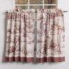 image:imageMaison d Hermine Kitchen Curtain Set for Windows 100 Cotton Set of Kitchen Curtain Valance for Home 2 Tier 28X36 and 1 Valance 56X18 Caf Gifts for Mothers Day Magnolia Mornings069  Holy Jouy  Brown
