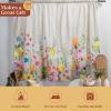 image:imageMaison d Hermine Kitchen Curtain Set for Windows 100 Cotton Set of Kitchen Curtain Valance for Home 2 Tier 28X36 and 1 Valance 56X18 Caf Gifts for Mothers Day Magnolia Mornings041  Jardin Dete  Fog