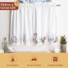 image:imageMaison d Hermine Kitchen Curtain Set for Windows 100 Cotton Set of Kitchen Curtain Valance for Home 2 Tier 28X36 and 1 Valance 56X18 Caf Gifts for Mothers Day Magnolia Mornings056  Morzine