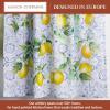 image:imageMaison d Hermine Kitchen Curtain Set for Windows 100 Cotton Set of Kitchen Curtain Valance for Home 2 Tier 28X36 and 1 Valance 56X18 Caf Gifts for Mothers Day Magnolia Mornings051  Citrus