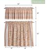 image:imageMaison d Hermine Kitchen Curtain Set for Windows 100 Cotton Set of Kitchen Curtain Valance for Home 2 Tier 28X36 and 1 Valance 56X18 Caf Gifts for Mothers Day Magnolia Mornings042  Nila