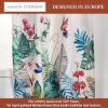 image:imageMaison d Hermine Kitchen Curtain Set for Windows 100 Cotton Set of Kitchen Curtain Valance for Home 2 Tier 28X36 and 1 Valance 56X18 Caf Gifts for Mothers Day Magnolia Mornings020  Tropiques