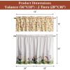 image:imageMaison d Hermine Kitchen Curtain Set for Windows 100 Cotton Set of Kitchen Curtain Valance for Home 2 Tier 28X36 and 1 Valance 56X18 Caf Gifts for Mothers Day Magnolia Mornings040  Basse Cour