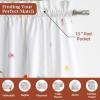 image:imageMaison d Hermine Kitchen Curtain Set for Windows 100 Cotton Set of Kitchen Curtain Valance for Home 2 Tier 28X36 and 1 Valance 56X18 Caf Gifts for Mothers Day Magnolia Mornings028  Summer Whisper